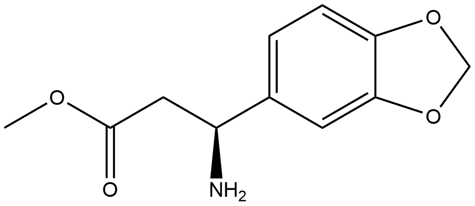 1,3-Benzodioxole-5-propanoic acid, β-amino-, methyl ester, (βS)-,181517-86-2,结构式