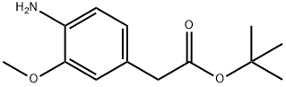 Benzeneacetic acid, 4-amino-3-methoxy-, 1,1-dimethylethyl ester 化学構造式