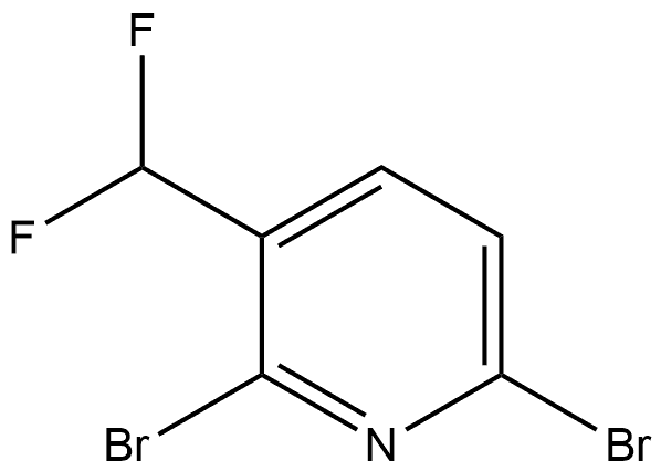 2,6-Dibromo-3-(difluoromethyl)pyridine Struktur