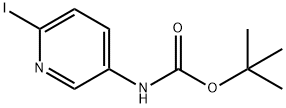 Carbamic acid, N-(6-iodo-3-pyridinyl)-, 1,1-dimethylethyl ester Struktur