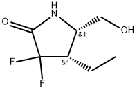 2-Pyrrolidinone, 4-ethyl-3,3-difluoro-5-(hydroxymethyl)-, (4S,5S)- Structure