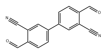 [1,1'-Biphenyl]-3,3'-dicarbonitrile, 4,4'-diformyl- 化学構造式