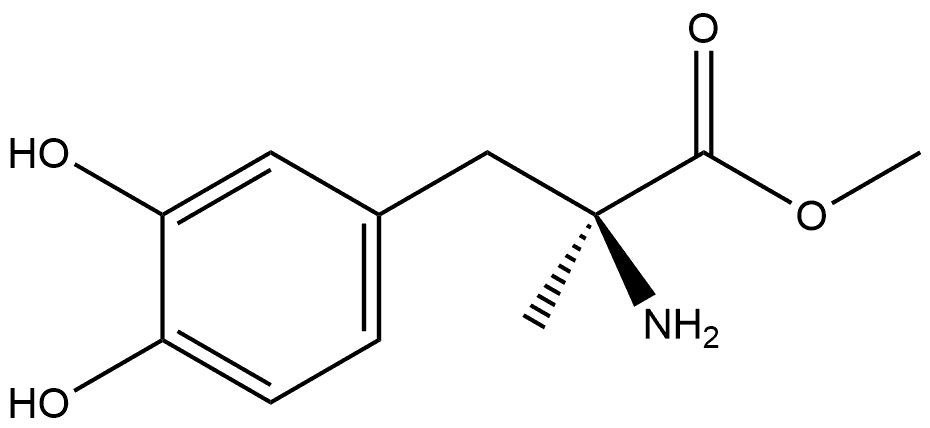 α-Methyl-3,4-dihydroxy-L-phenylalanine methyl ester Structure