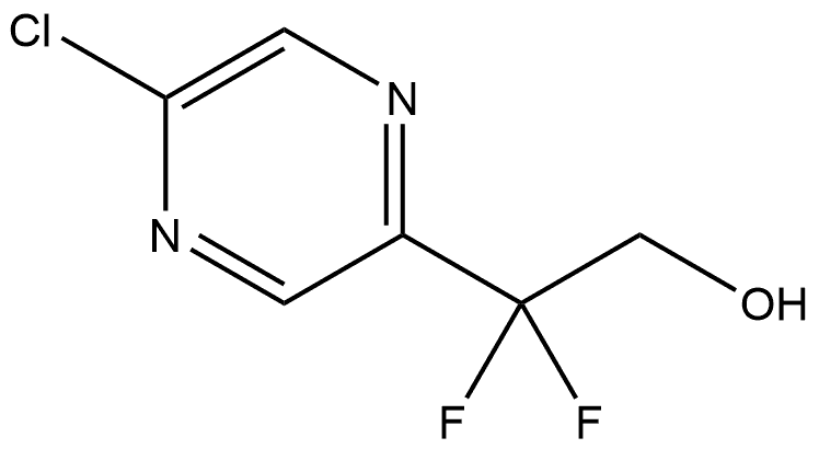 2-Pyrazineethanol, 5-chloro-β,β-difluoro- Structure