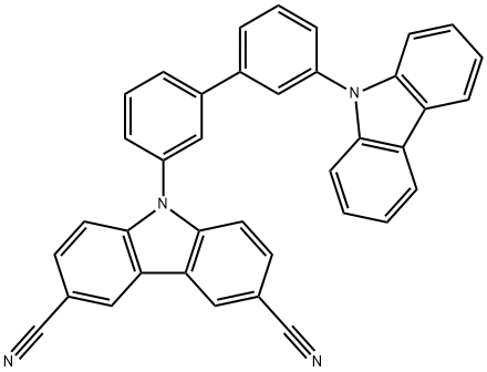 9H-Carbazole-3,6-dicarbonitrile, 9-[3'-(9H-carbazol-9-yl)[1,1'-biphenyl]-3-yl]-,1819356-84-7,结构式