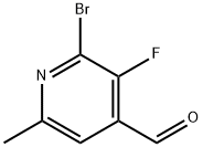 4-Pyridinecarboxaldehyde, 2-bromo-3-fluoro-6-methyl- Struktur