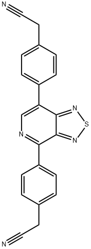 2,2-([1,2,5]THIADIAZOLO[3,4-C]PYRIDINE-4,7-DIYLBIS(4,1-PHENYLENE))DIACETONITRILE, 1819995-22-6, 结构式