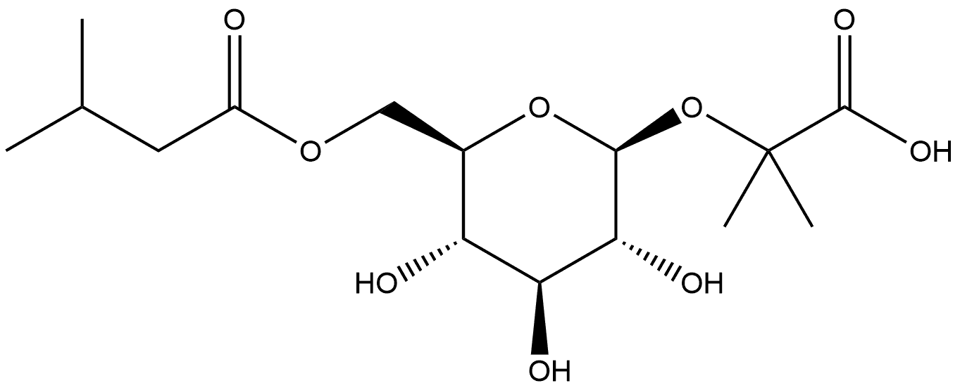 1820034-06-7 Propanoic acid, 2-methyl-2-[[6-O-(3-methyl-1-oxobutyl)-β-D-glucopyranosyl]oxy]-
