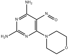 2,4-Pyrimidinediamine, 6-(4-morpholinyl)-5-nitroso- 化学構造式