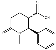 trans-1-methyl-6-oxo-2-phenylpiperidine-3-carboxylic acid 化学構造式