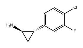 Cyclopropanamine, 2-(4-chloro-3-fluorophenyl)-, (1R,2S)- 结构式