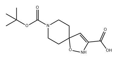 1-Oxa-2,8-diazaspiro[4.5]dec-3-ene-3,8-dicarboxylic acid, 8-(1,1-dimethylethyl) ester Struktur