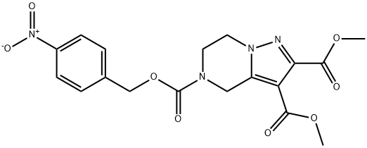 2,3-dimethyl 5-(4-nitrophenyl)methyl 4H,6H,7H-pyrazolo[1,5-a]pyrazine-2,3,5-tricarboxylate Structure