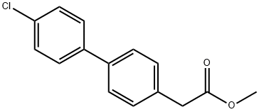 methyl 2-[4-(4-chlorophenyl)phenyl]acetate Struktur