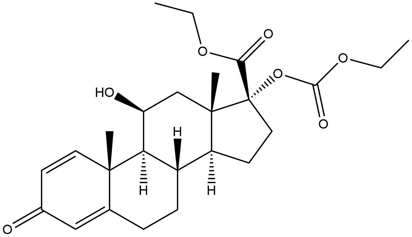 Loteprednol Etabonate Ethyl Ester (Prednisolone 20-Ethyl Ester) 化学構造式
