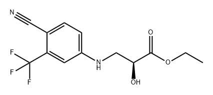 (S)-3-[[4-氰基-3-(三氟甲基)苯基]氨基]-2-氰基丙酸乙酯,1820827-25-5,结构式