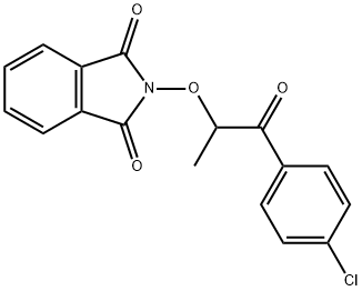 2-((1-(4-CHLOROPHENYL)-1-OXOPROPAN-2-YL)OXY)ISOINDOLINE-1,3-DIONE 结构式