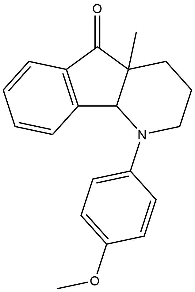 1-(4-methoxyphenyl)-4a-methyl-1,2,3,4,4a,9b-hexahydro-5H-indeno[1,2-b]pyridin-5-one 结构式