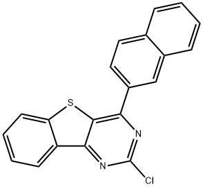 [1]Benzothieno[3,2-d]pyrimidine, 2-chloro-4-(2-naphthalenyl)- Struktur
