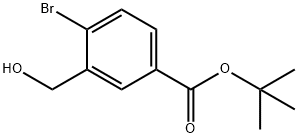 tert-Butyl 4-bromo-3-(hydroxymethyl)benzoate Struktur