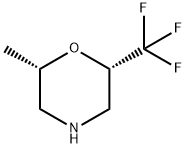 Morpholine, 2-methyl-6-(trifluoromethyl)-, (2S,6S)- 化学構造式