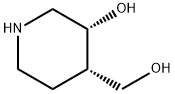 4-Piperidinemethanol, 3-hydroxy-, (3R,4S)- Structure