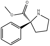 D-Proline, 2-phenyl-, methyl ester 化学構造式
