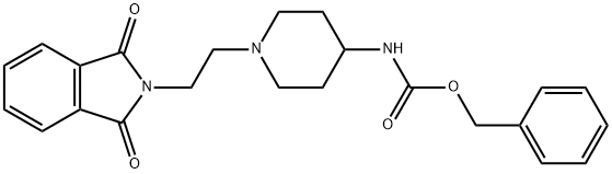 Carbamic acid, [1-[2-(1,3-dihydro-1,3-dioxo-2H-isoindol-2-yl)ethyl]-4-piperidinyl]-, phenylmethyl ester (9CI) Struktur