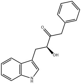 2-Butanone, 3-hydroxy-4-(1H-indol-3-yl)-1-phenyl-, (3S)- 化学構造式