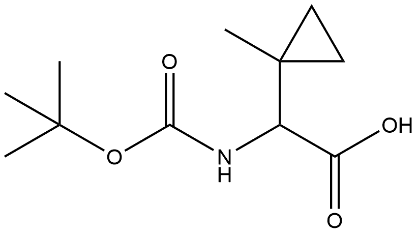 2-{[(tert-butoxy)carbonyl]amino}-2-(1-methylcyclopropyl)acetic acid Struktur