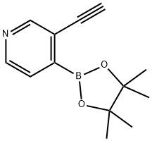 Pyridine, 3-ethynyl-4-(4,4,5,5-tetramethyl-1,3,2-dioxaborolan-2-yl)- Structure