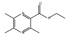 2-Pyrazinecarboxylic acid, 3,5,6-trimethyl-, ethyl ester 化学構造式