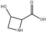 2-Azetidinecarboxylic acid, 3-hydroxy- 化学構造式