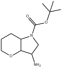 Pyrano[3,2-b]pyrrole-1(2H)-carboxylic acid, 3-aminohexahydro-, 1,1-dimethylethyl ester Struktur