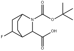 2-Azabicyclo[2.2.2]octane-2,3-dicarboxylic acid, 5-fluoro-, 2-(1,1-dimethylethyl… 化学構造式