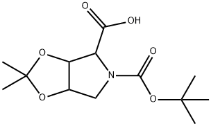 5H-1,3-Dioxolo[4,5-c]pyrrole-4,5-dicarboxylic acid, tetrahydro-2,2-dimethyl-, 5-(1,1-dimethylethyl) ester Struktur