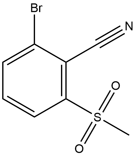 2-溴-6-(甲磺酰基)苄腈, 1822641-10-0, 结构式
