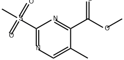 4-Pyrimidinecarboxylic acid, 5-methyl-2-(methylsulfonyl)-, methyl ester Structure