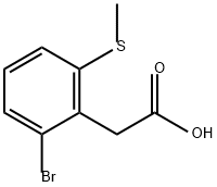 2-[2-bromo-6-(methylsulfanyl)phenyl]acetic acid Structure