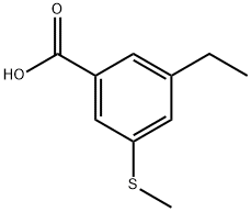 3-Ethyl-5-(methylthio)benzoic acid Struktur