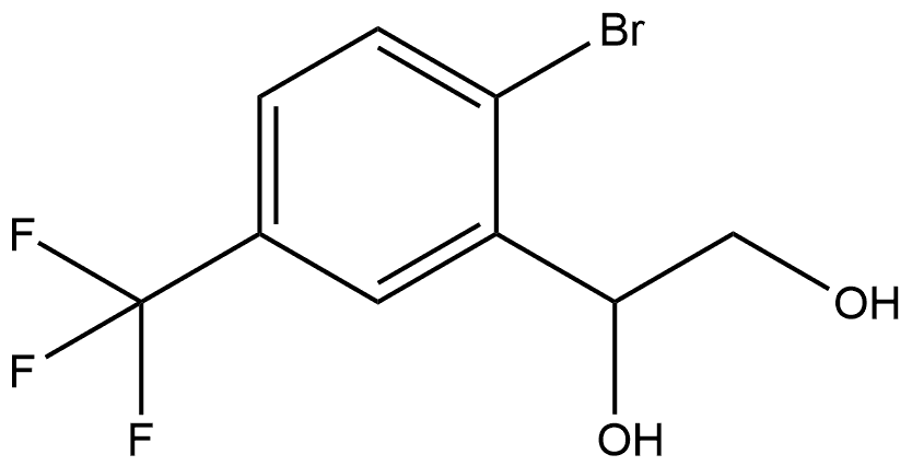 1-[2-Bromo-5-(trifluoromethyl)phenyl]-1,2-ethanediol Struktur