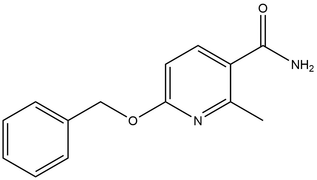 2-Methyl-6-(phenylmethoxy)-3-pyridinecarboxamide 结构式