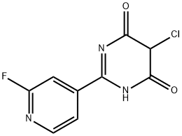 5-Chloro-2-(2-fluoropyridin-4-yl)pyrimidine-4,6(1H,5H)-dione,1822822-23-0,结构式