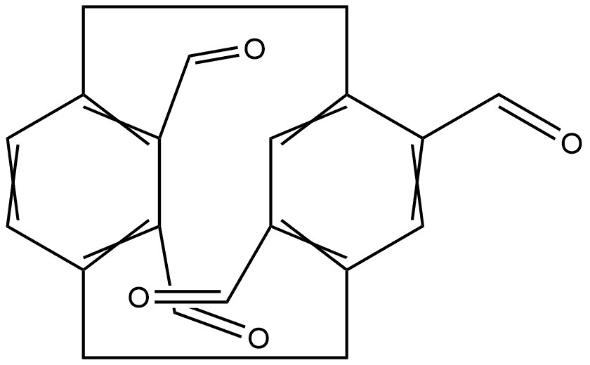 Tricyclo[8.2.2.24,7]hexadeca-4,6,10,12,13,15-hexaene-5,6,11,13-tetracarboxaldehyde Structure