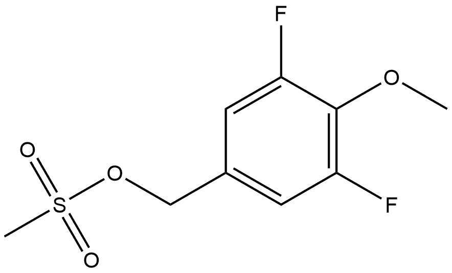 Benzenemethanol, 3,5-difluoro-4-methoxy-, 1-methanesulfonate Structure