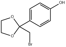 Phenol, 4-[2-(bromomethyl)-1,3-dioxolan-2-yl]- 化学構造式