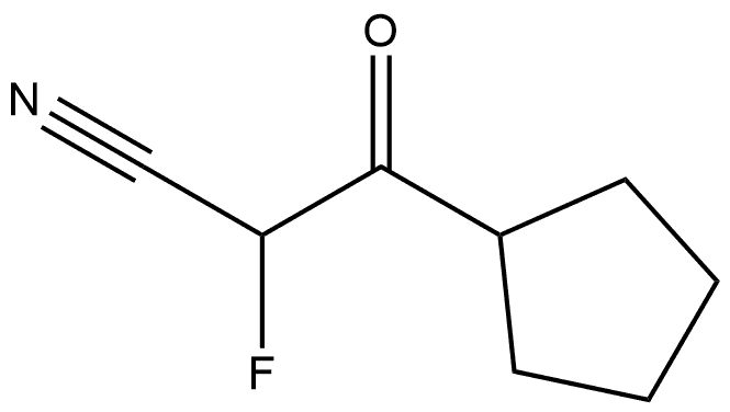 Cyclopentanepropanenitrile, α-fluoro-β-oxo- 化学構造式