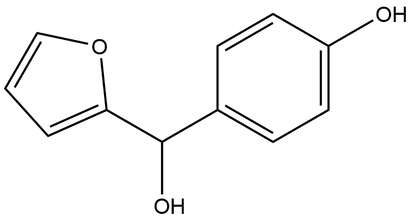 4-(furan-2-yl(hydroxy)methyl)phenol Struktur