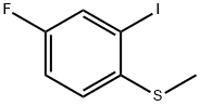 Benzene, 4-fluoro-2-iodo-1-(methylthio)- 化学構造式