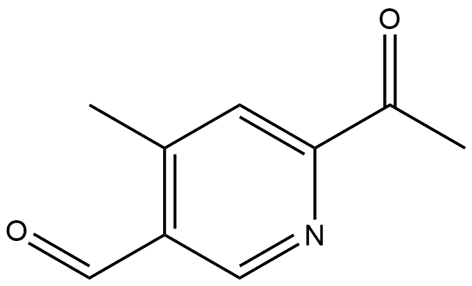 6-Acetyl-4-methyl-3-pyridinecarboxaldehyde Structure